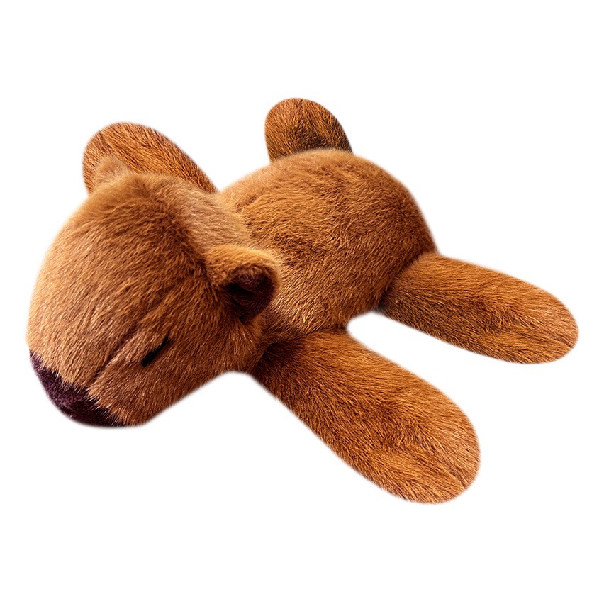 Mano sosteniendo lindo kappabala Snap anillo muñeca de juguete de peluche al por mayor muñeca Bara capybara Snap anillo pulsera