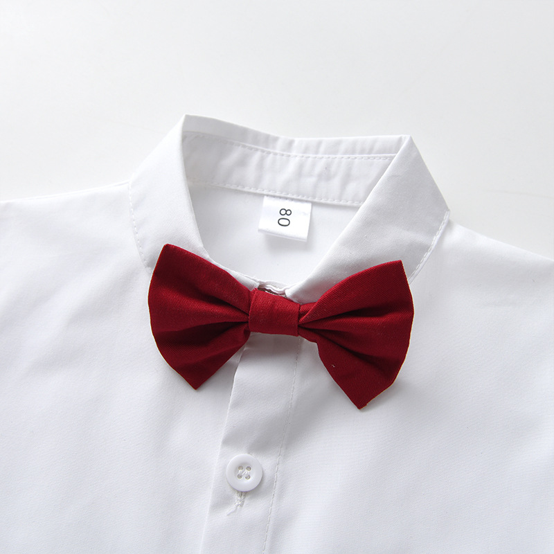 Comercio exterior de ropa para niños al por mayor de primavera y otoño traje de tres piezas ropa para niños mono de bebé vestido de caballero ropa de otoño para niños