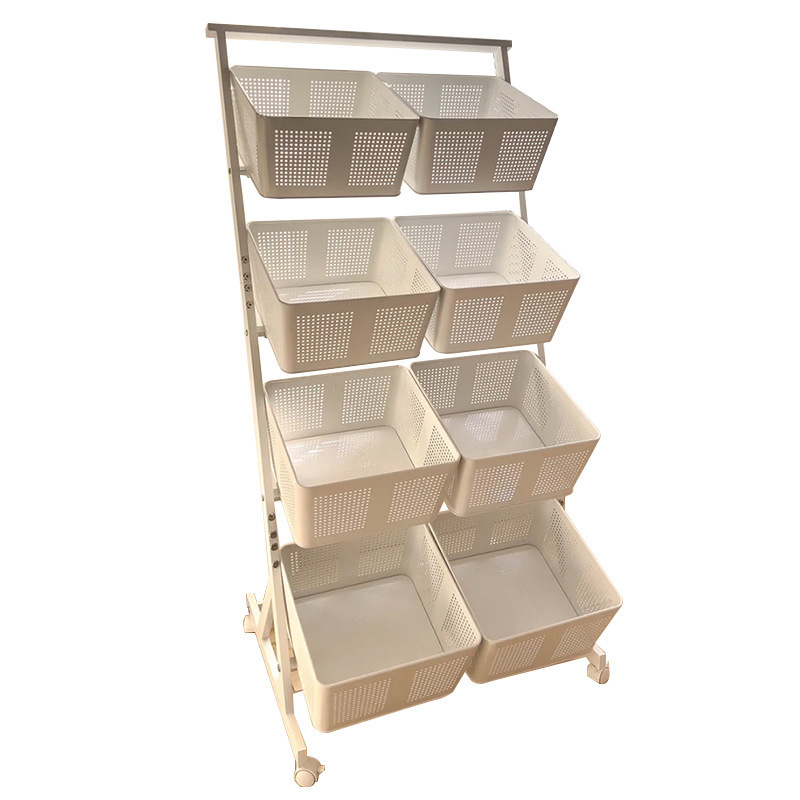 Cesta de cocina estante de almacenamiento de alimentos multicapa carro doméstico de almacenamiento de bocadillos estante de almacenamiento de frutas y verduras