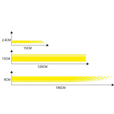 Strip Scratch Cover Stickers, Tank cap - yellow