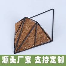 椰棕花篮7英寸菱角壁挂篮花篮 创意菱形橱窗客厅壁挂花蓝