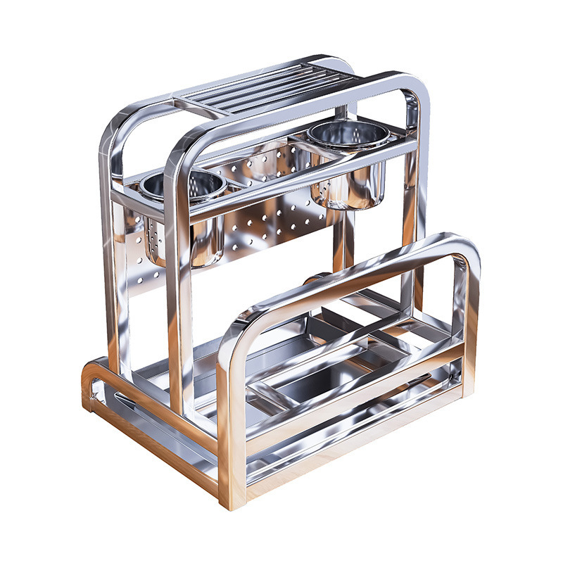 304 acero inoxidable de cocina cuchillos de estante de almacenamiento de objetos multifuncional tablero de corte de platos de almacenamiento de cuchillos de almacenamiento integrado