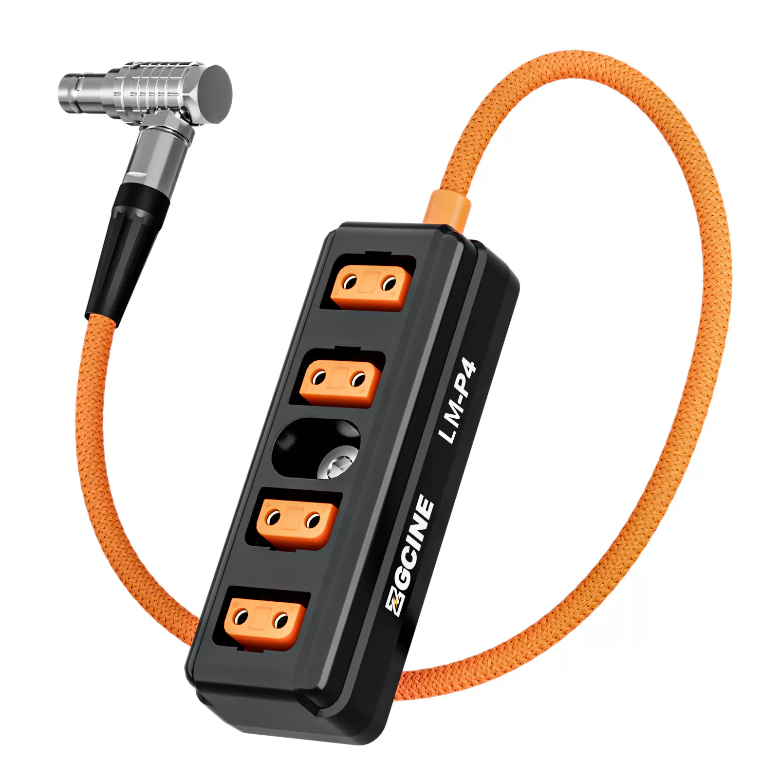 ZGCINE海外版 雷莫2针LM公头转D-tap口一分四电源线单反供电线