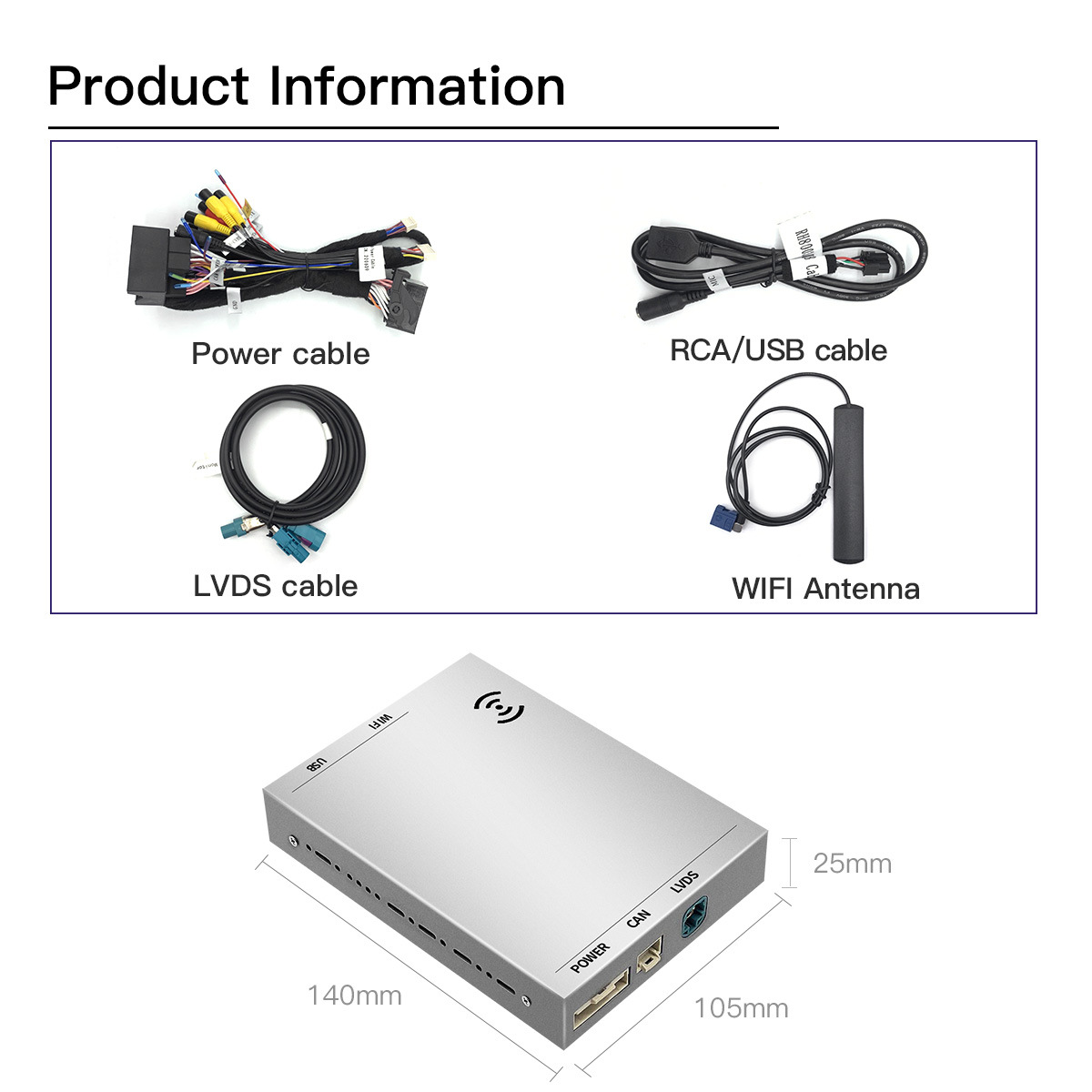 Suitable for Peugeot Citroen Wireless Carplay Interconnection Android Auto Smart Car Navigation Cross-Border
