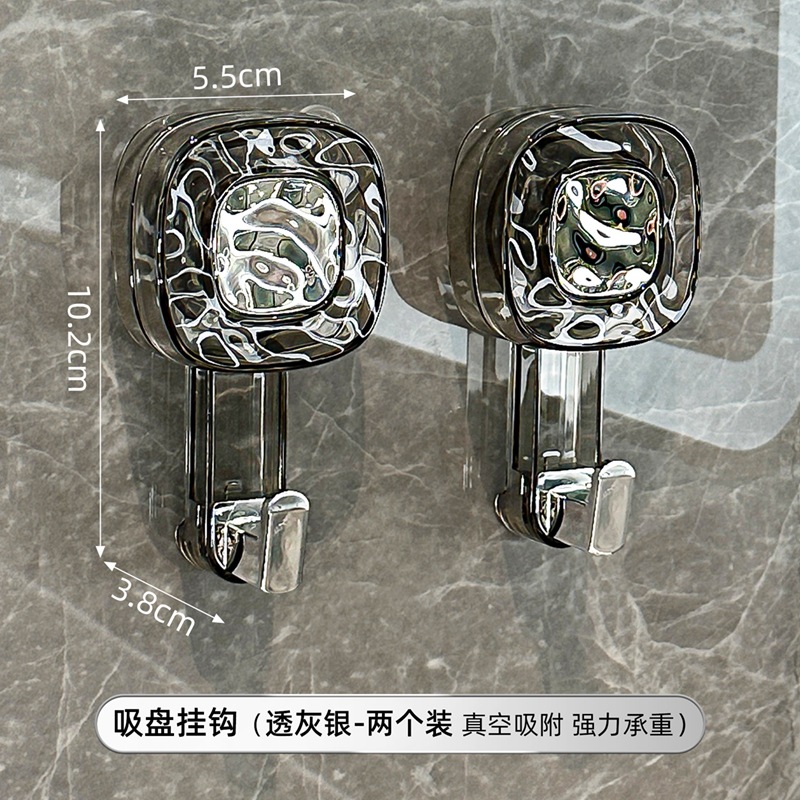 Gancho de ventosa giratoria fuerte vacío sin perforación fuerte gancho adhesivo de carga puerta de cocina detrás de la pared del baño