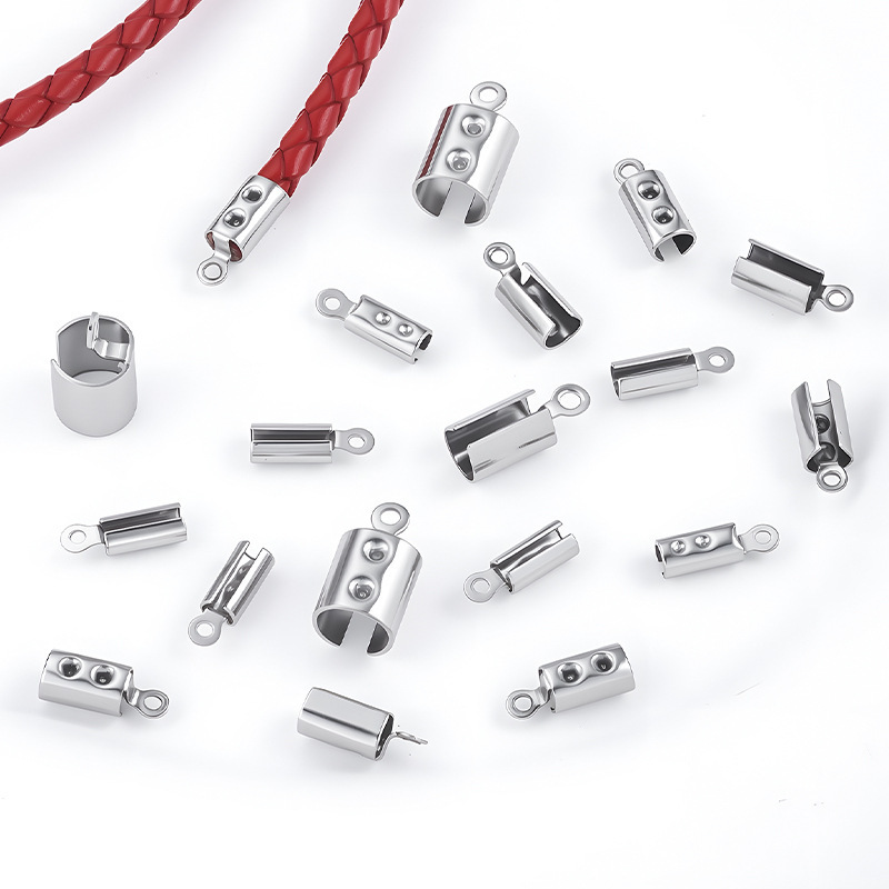 Stainless Steel Dot Rope Clip DIY Jewelry Accessories Hand Rope Finishing Clip Handmade Materials High Quality Accessories