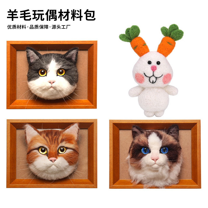 Wool Felt Cross-Border New Style Wool DIY Material Package Various Doll Summary Series