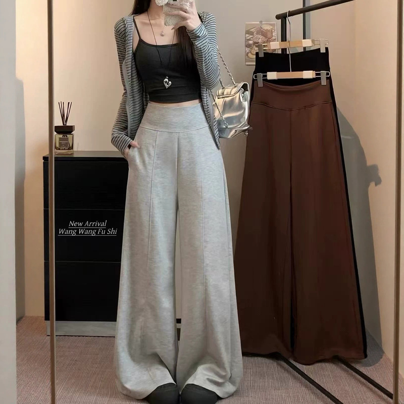 2026 New High-Waisted Loose Straight-Leg Casual Sweatpants with Unique Floor-Length Drape Effect for Women in Autumn 2026 New High-Waisted Loose Straight-Leg Casual Sweatpants with Unique Floor-Length Drape Effect for Women in Autumn