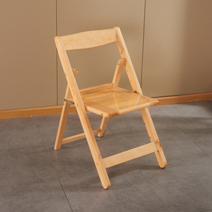 Solid Wood Folding Chair with Backrest, Simple Living Room Stool Chair for Adults, Home Use, Thickened Factory