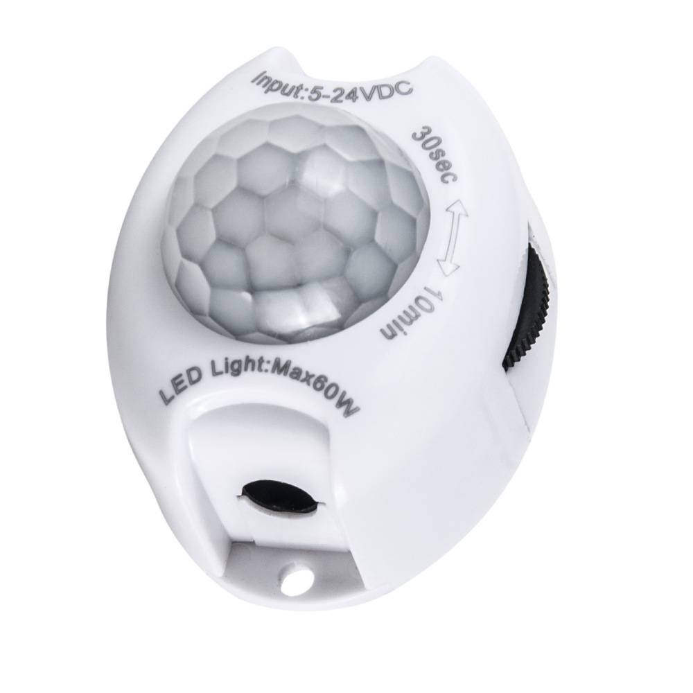 Controlador de inducción de cuerpo humano DC5-24V LED Luz de inducción inteligente con sensor de luz de gabinete de noche de dormitorio 3528