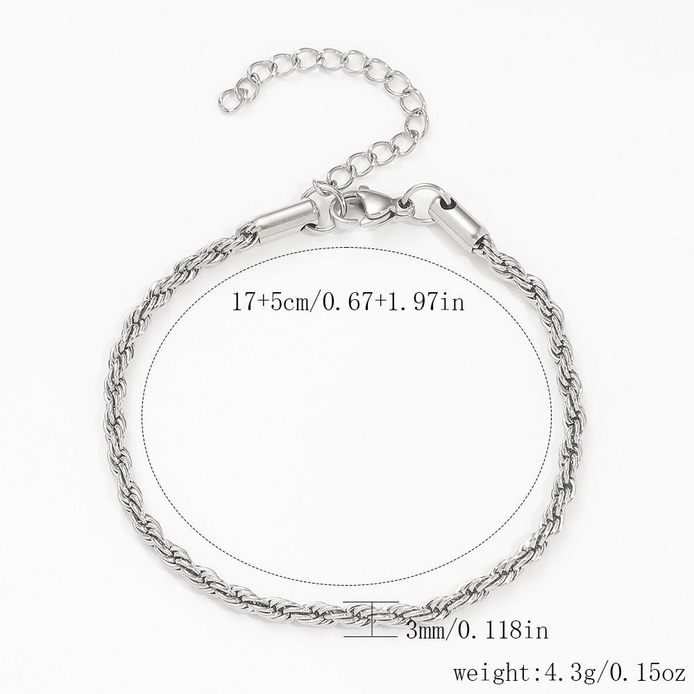 스틸컬러 [3.0 트위스트체인] 17+5cm