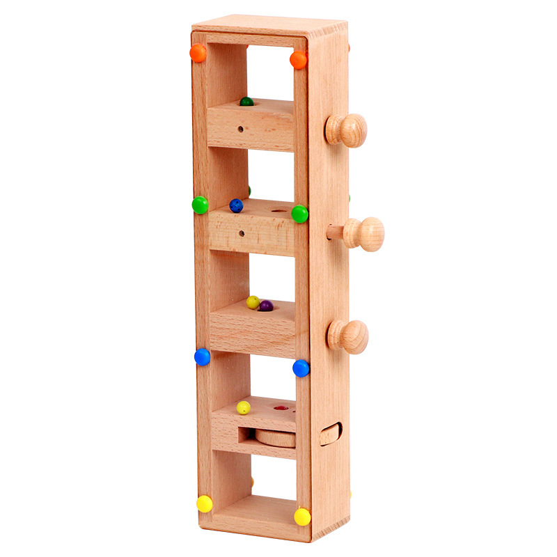 Bolas de madera rompecabezas juguetes infantiles educación temprana mano ojo coordinación entrenamiento infantil desarrollo intelectual juego de bloques de construcción