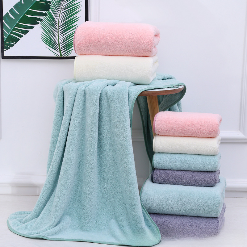 coral soft bath towel for mother and baby for home use