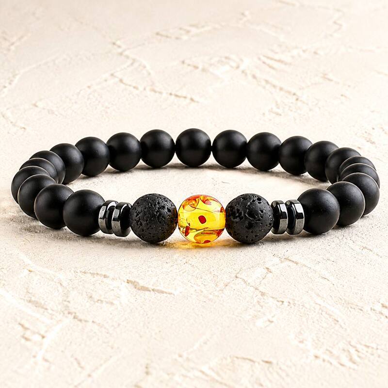 New European and American foreign trade product: Seven Chakra Series minimalist jewelry, 8mm stone bead yoga bracelet