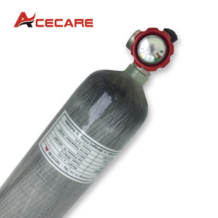 Carbon fiber gas cylinder 3L + matching meter Valve Complete Set + large to small inflation valve high pressure fiber gas cylinder complete set matching