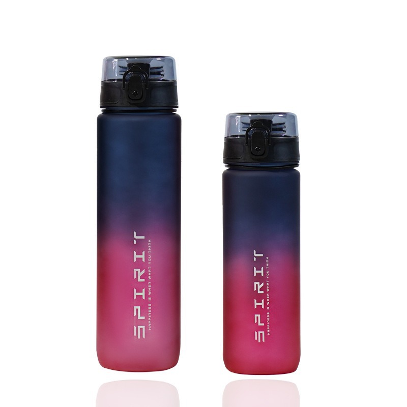 Vaso deportivo, vaso portátil de color degradado, vaso de plástico con cierre, vaso rebote, vaso espacial, gran capacidad, solo para uso en exteriores