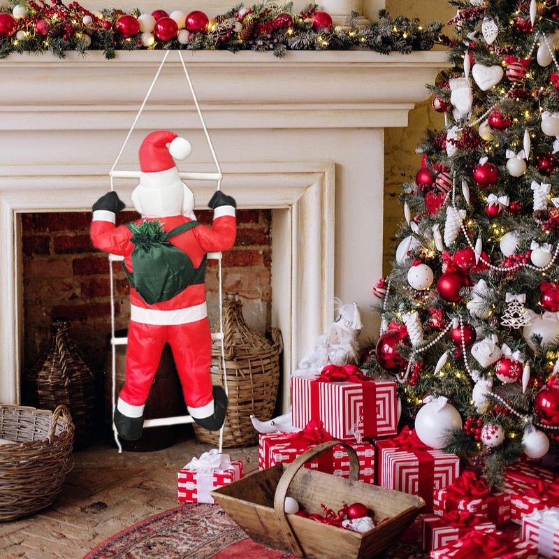 Navidad decoraciones nuevo 60cm Santa Claus muñeca colgante Navidad suministros fábrica directa transfronteriza