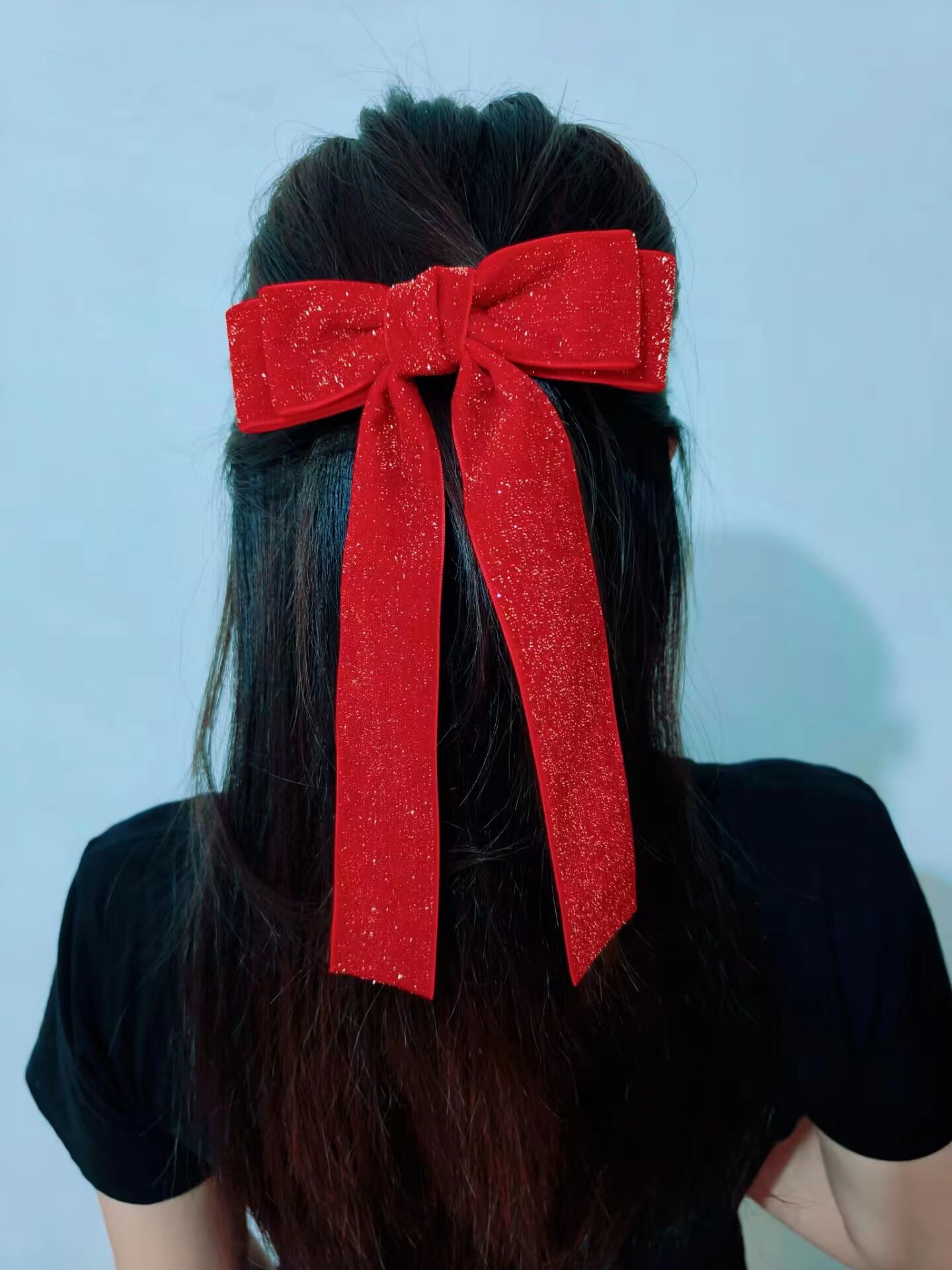 Simple Style Solid Color Flannel Hair Clip display picture 2
