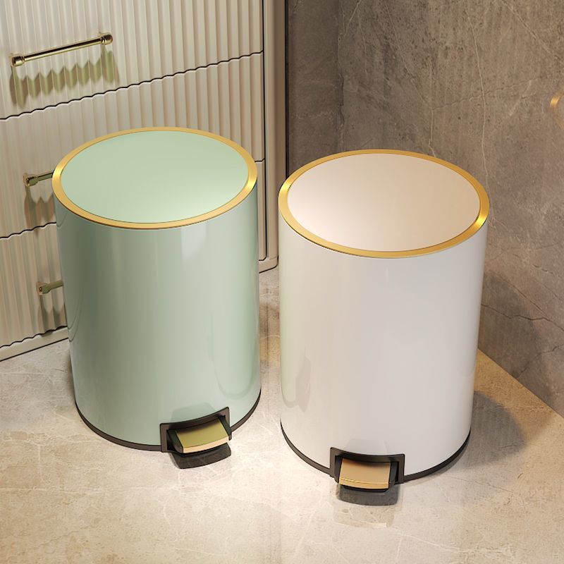 Light Luxury Trash Can for Home Use, Stainless Steel with Lid, Pedal, Creative Design for Living Room, Bedroom, Kitchen, Bathroom, Toilet, Large Capacity