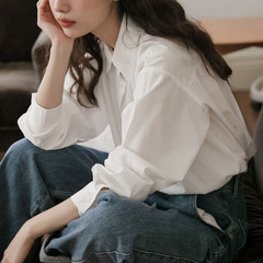 后背纽扣 白衬衫女长袖法式小众气质上衣2023秋季