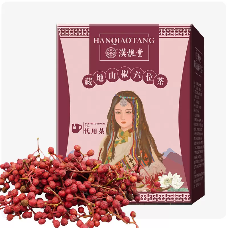 藏地山椒六味茶苦荞玫瑰花茶组合袋泡茶山楂薏苡仁茶包一件代发