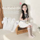 Girls' Calf Socks Summer Thin Cotton Mesh Children's Stacked Socks Baby Bow Lace Medium Stockings