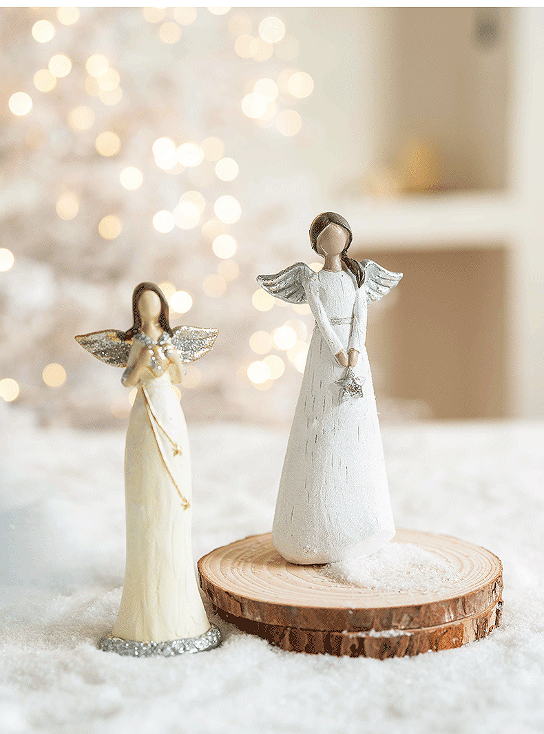 Holiday, Party Occasion Christmas Pastoral Korean Style Human Resin Holiday Party Hanging Ornaments Decorations Table Decoration