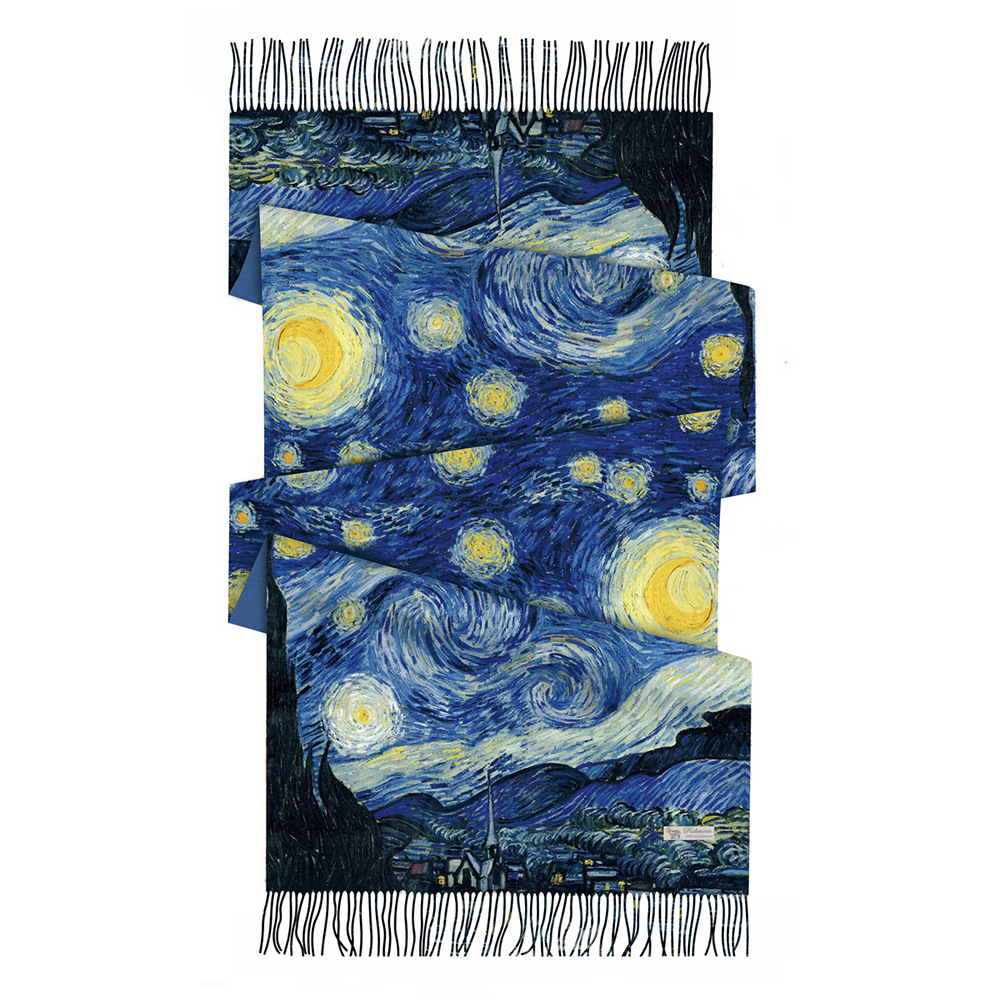 Women's Retro Oil Painting Polyester Silk Scarves display picture 3