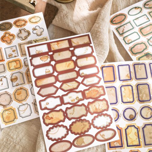 Sugar poem sticker set, label collection series, special-shaped small label handbook decoration materials, 4 pieces in