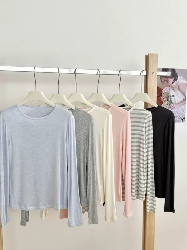 Silk base body-friendly summer light and thin woolen long-sleeve, (Physicals)