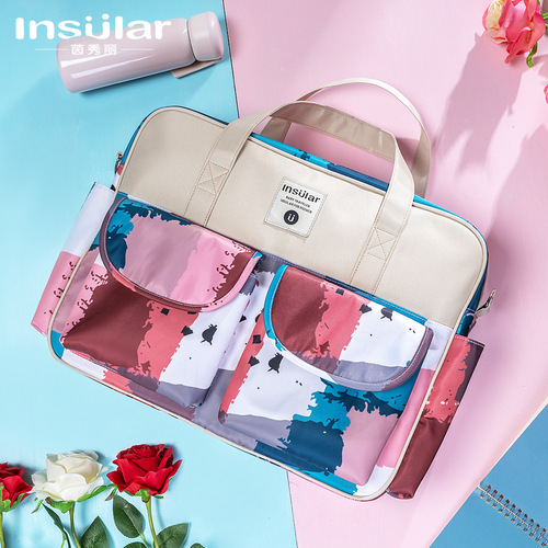 Yinxiuli fashionable one-shoulder cross-body portable mommy bag waterproof large-capacity multi-functional mother and baby outing bag maternity bag