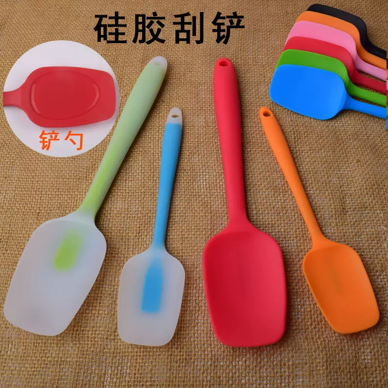 一体全包硅胶刮刀T铲半透明铲刮刀奶油油果酱刮板刀蛋糕烘焙工具