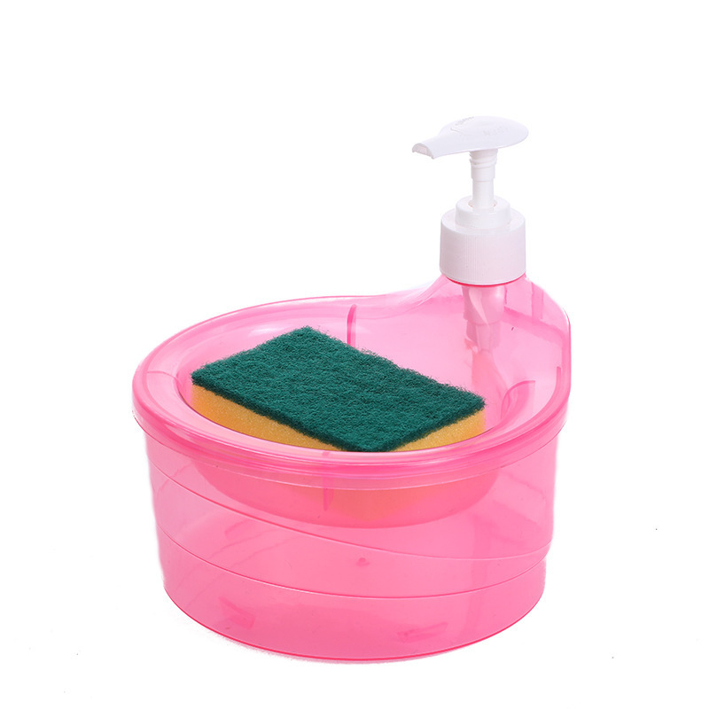 Desinfectante de manos de detergente de cocina transfronterizo presiona la esponja de la Caja de jabón para limpiar la Caja de almacenamiento automático de la Caja de jabón. image 8