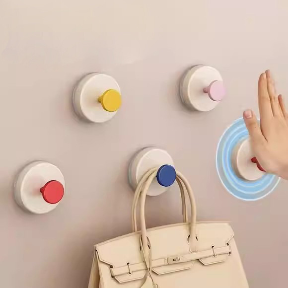 Dopamine Suction Cup Hook, No-Drill Clothes Hook, Wall-Mounted Bathroom Door Kitchen Adhesive Hook, Traceless Bathroom Hook