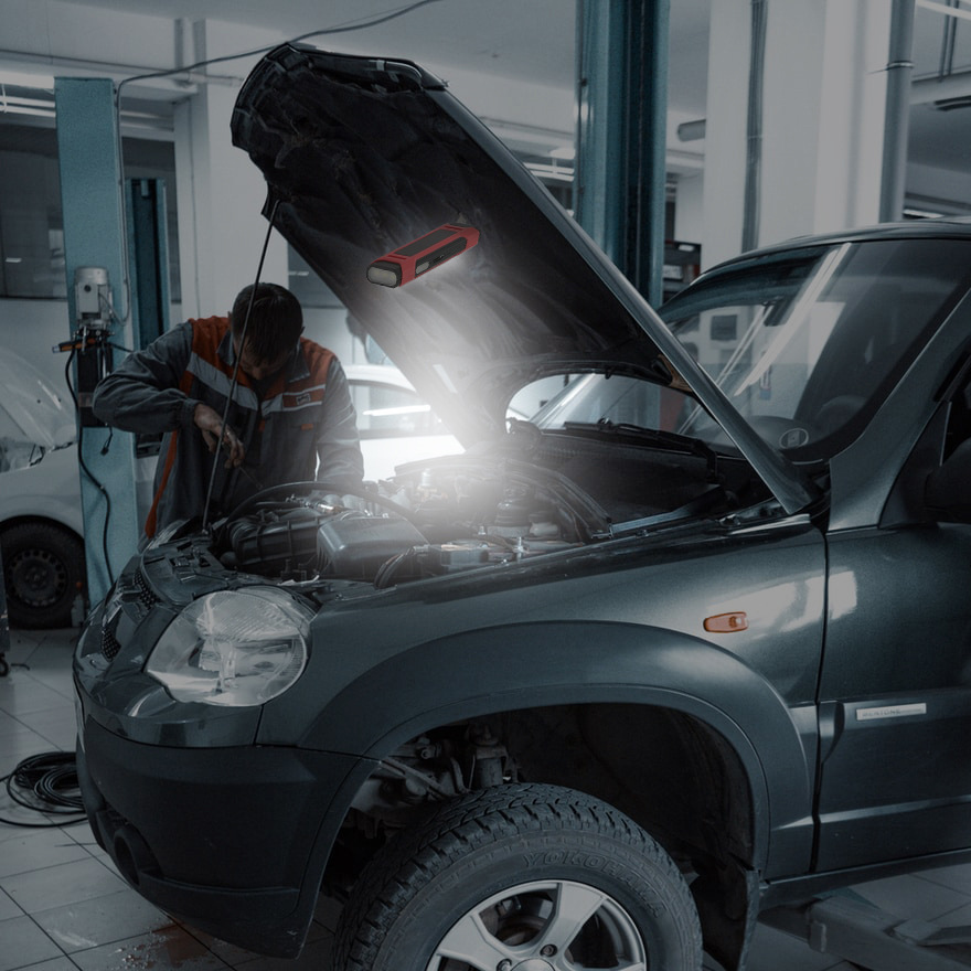 Cross-border car maintenance light hanging neck light charging with magnet disassembly emergency lighting car maintenance led work light