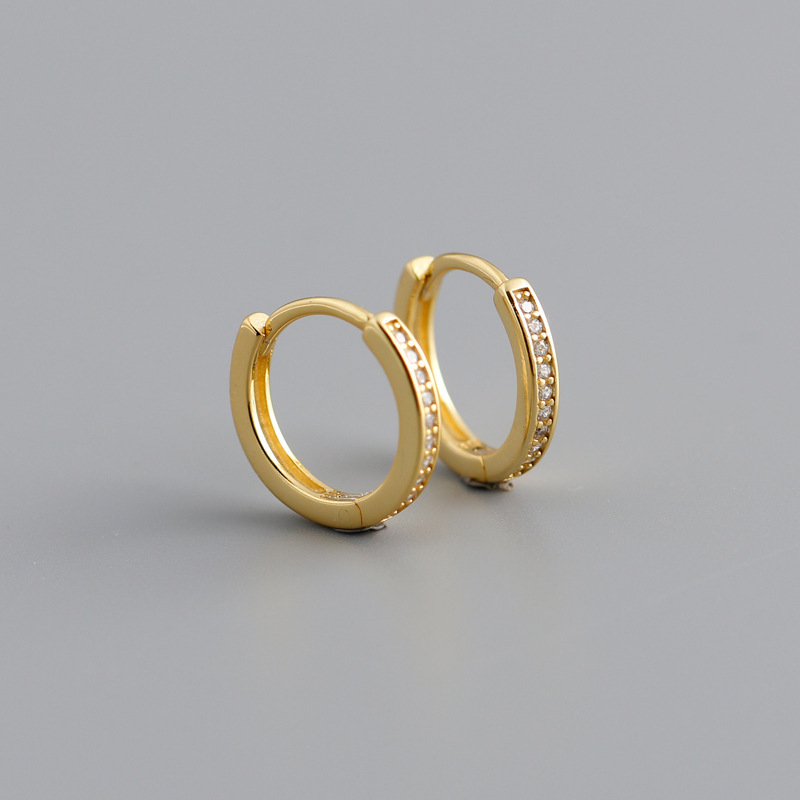 simple round zircon copper ear buckle wholesale Nihaojewelrypicture8