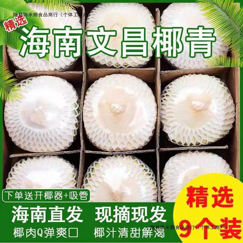 Hainan fresh coconut 2/4/6/9 pack seasonal pregnant women fruit whole box wholesale free shipping