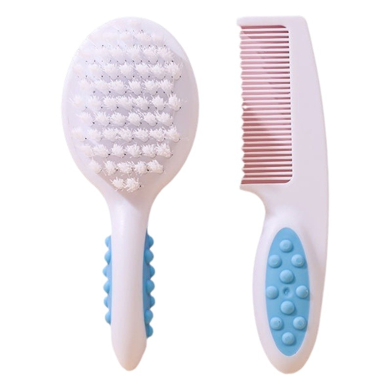 Traje de cepillo de Peine de nylon de dos colores para bebés Baño Cuidado del baño Cepillo de pelo suave para niños