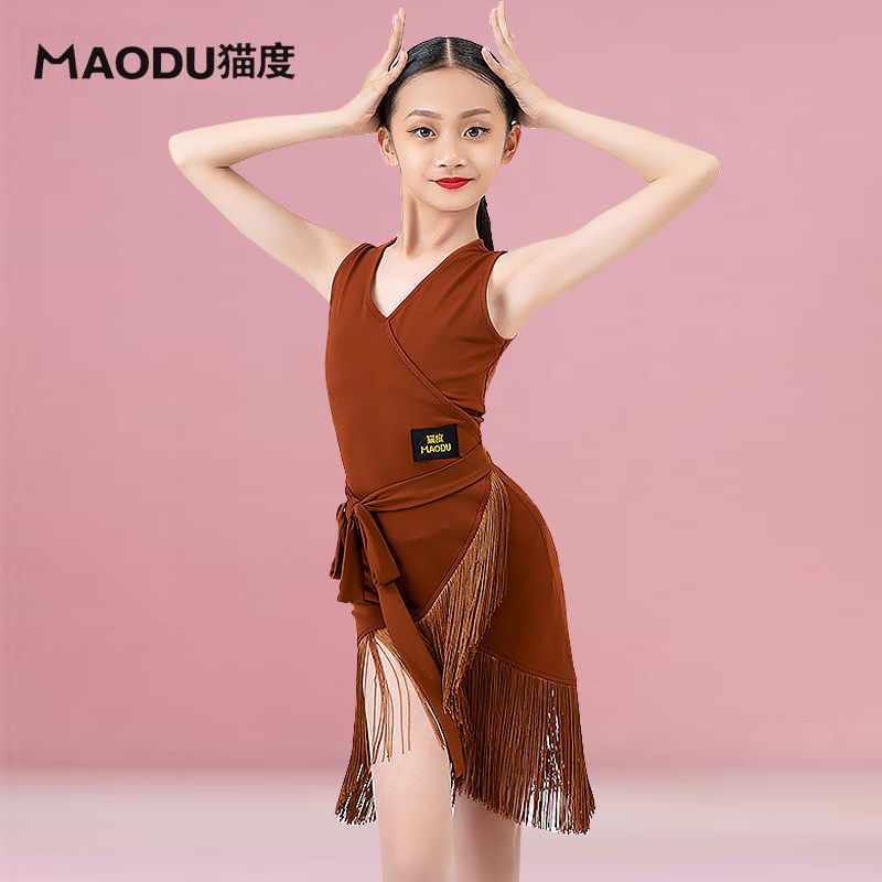 Niños trajes de baile latino vestido de baile de niñas vestidos de baile de baile de niños vestidos de baile latino de verano nueva fábrica
