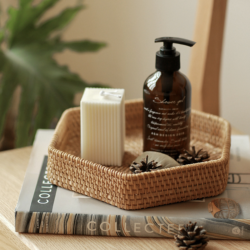 Vietnam hexagonal pan pan snack galletas canasta de almacenamiento dormitorio sala de estar escritorio acabado caja de almacenamiento