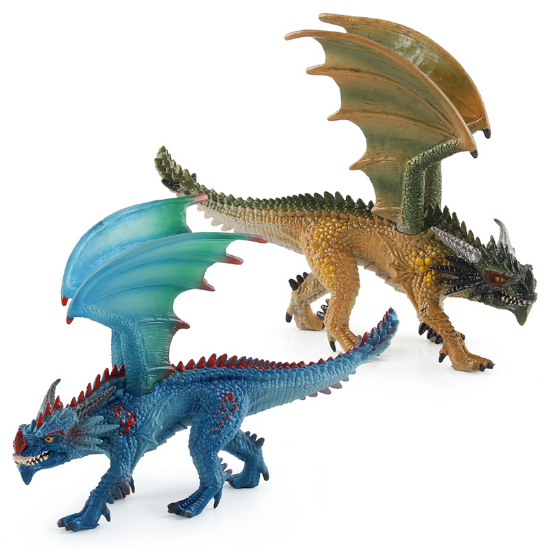 Simulación de exportación transfronteriza antiguo mito modelo de monstruo Dragón volador occidental lava Dragón Batalla Dragón bestia sólida adornos hechos a mano
