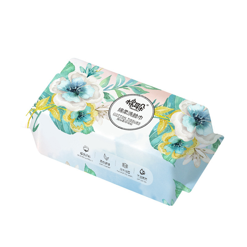 Extraer toalla de lavado de cara desechable engrosada portátil, desmaquillador de belleza, toalla de limpieza de cara al por mayor, toalla de limpieza de algodón, toalla suave de algodón