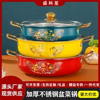 Кастрюля-лоток из нержавеющей стали с крышкой, утолщённое дно с противо-пригарным узором, 28–30 см