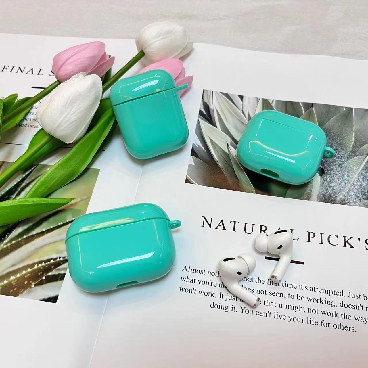 Tpu Solid Color Simple Style Wireless Bluetooth Earbuds Case Earphone Cases Phone Accessories display picture 6