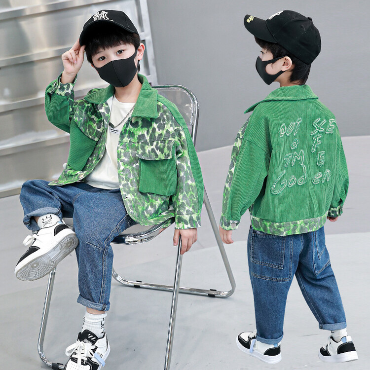 Patchwork a righe da bambino per la primavera e l'autunno 2023, nuova bella giacca, abbigliamento per bambini_voghion.com