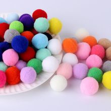 混装高弹彩色小毛球diy儿童创意手工制作毛绒球大小混合饰品材料