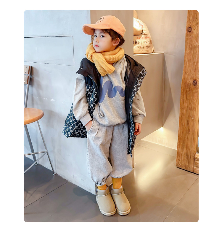 2023 Stivali da neve per bambini ispessiti invernali Scarpe di cotone calde Stivali per ragazzi e ragazze Scarpe in cotone per bambini con suola morbida antiscivolo_voghion.com