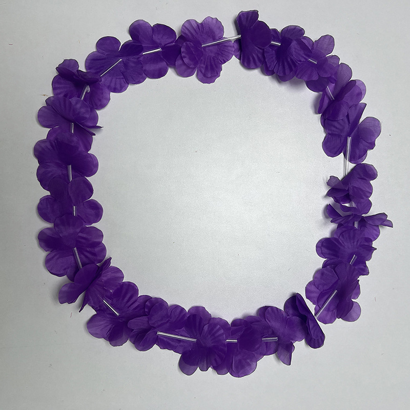 24 pares de pétalos de fiesta Hawaiian gran guirlanda hula vestir accesorios festivales collar de pétalos de color guirlanda