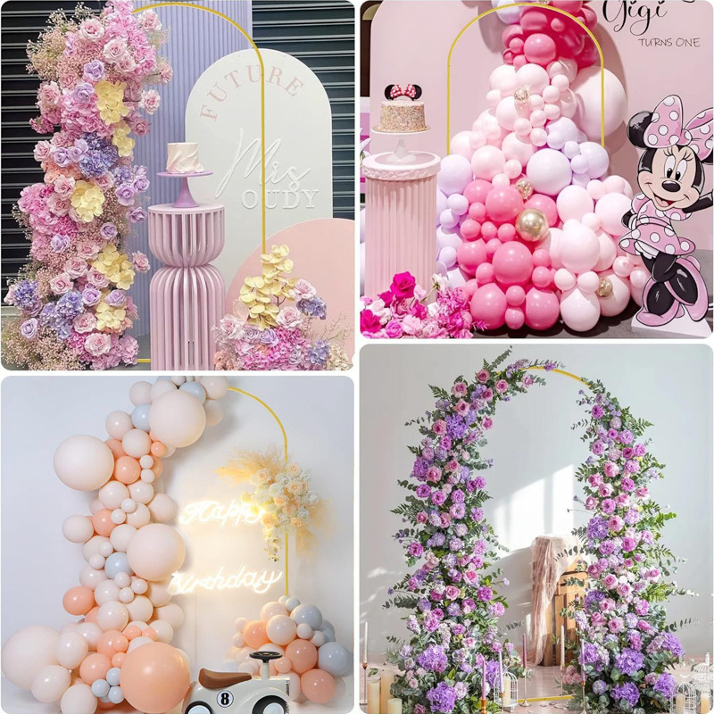 クロスボーダーストレッチビッグアーチ結婚式の背景布アーチカバー誕生日パーティー写真撮影布半円金属背景カバー|undefined