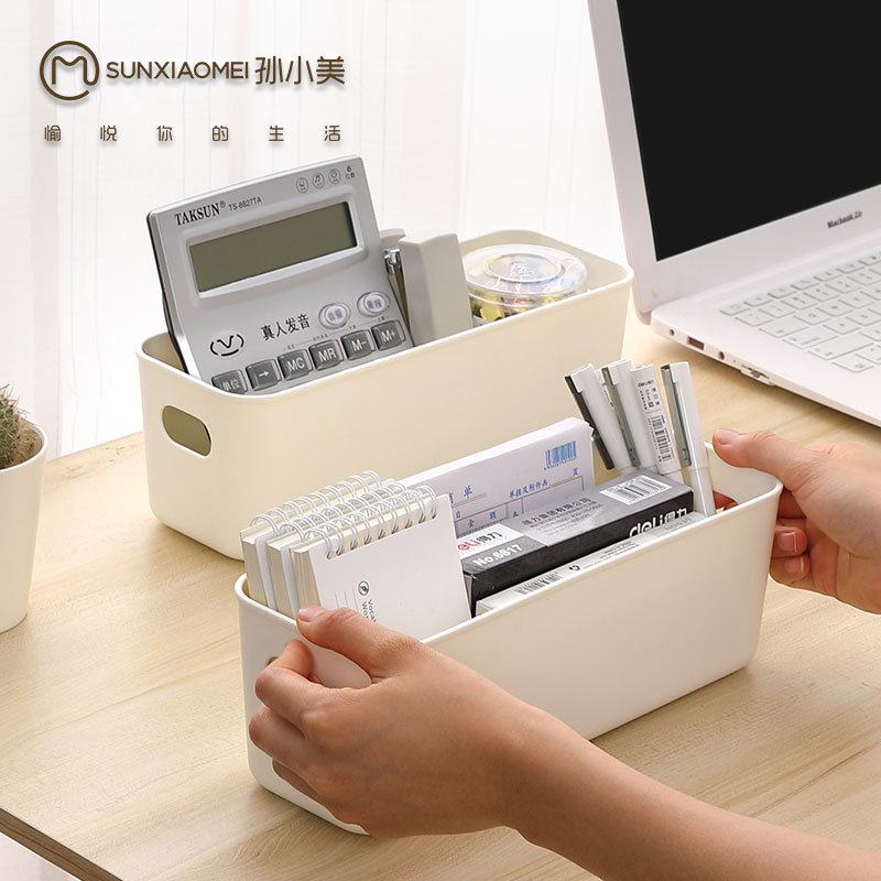 Portable storage basket wholesale storage box office desktop sundries storage box kitchen living room wardrobe storage box
